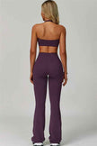 The Bold Halter Sports Bra Flared Leggings 2-Piece Set