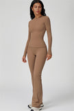 The Oasis Long Sleeve T-shirt Flared Leggings 2-Piece Set