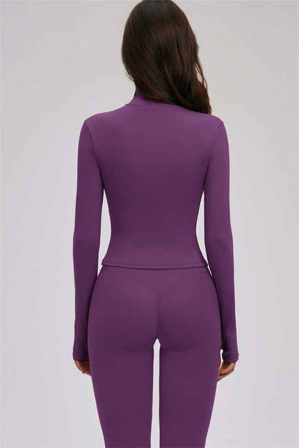 The Kinetic Zip Jacket Cross Back Sports Bra Leggings 3-Piece Set
