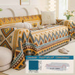 Boho Chic Double-sided Chenille Sofa Cover with Tassels - All-Season