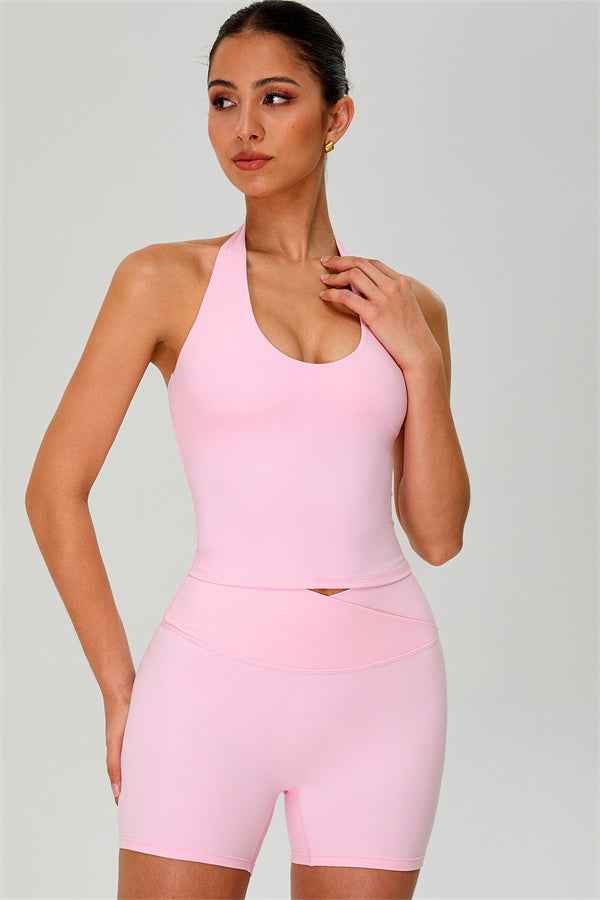 The Solid Halter Tank Top