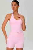 The Solid Halter Tank Top