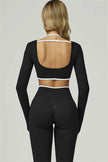 The Prime Line Long Sleeve Crop Top Leggings 2-Piece Set