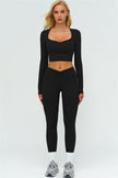 The Lushness Long Sleeve Crop top