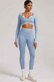 The Elevate Long Sleeve Crop top Leggings 2-Piece Set