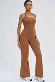 The Slate Y-Back Top Flared Leggings 2-Piece Set