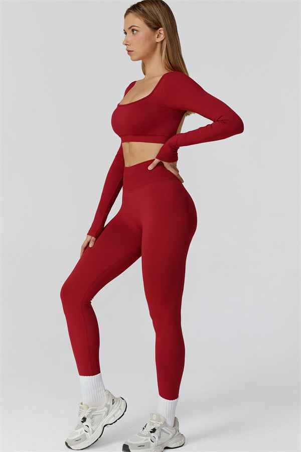 The Reign Long Sleeve Crop Top Leggings 2-Piece Set