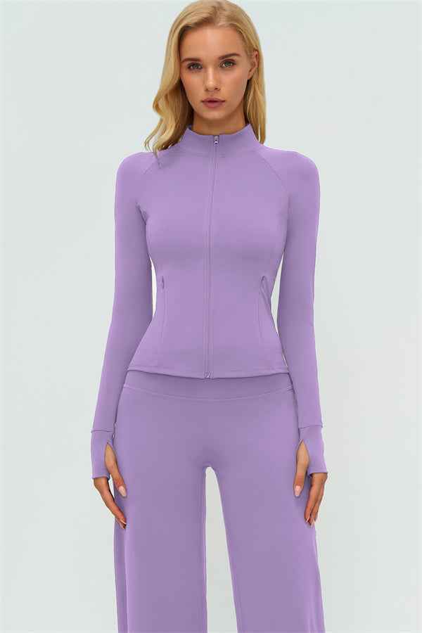 The Twirl Zip Jacket New Straight Leg Pants 2-Piece Set