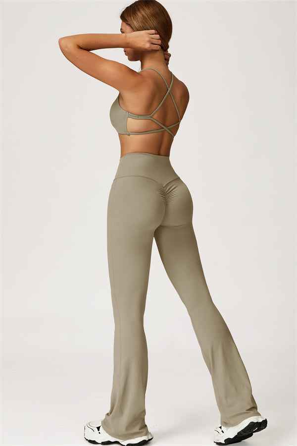 The Lily Sports Bra Flared Leggings 2-Piece Set