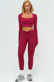 The Lushness Long Sleeve Crop top Leggings 2-Piece Set