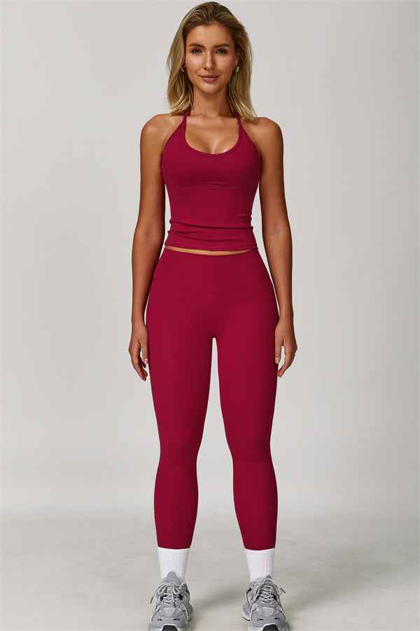 The Surge Halter Crop Top Leggings 2-Piece Set
