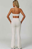 The Bold Halter Sports Bra Flared Leggings 2-Piece Set
