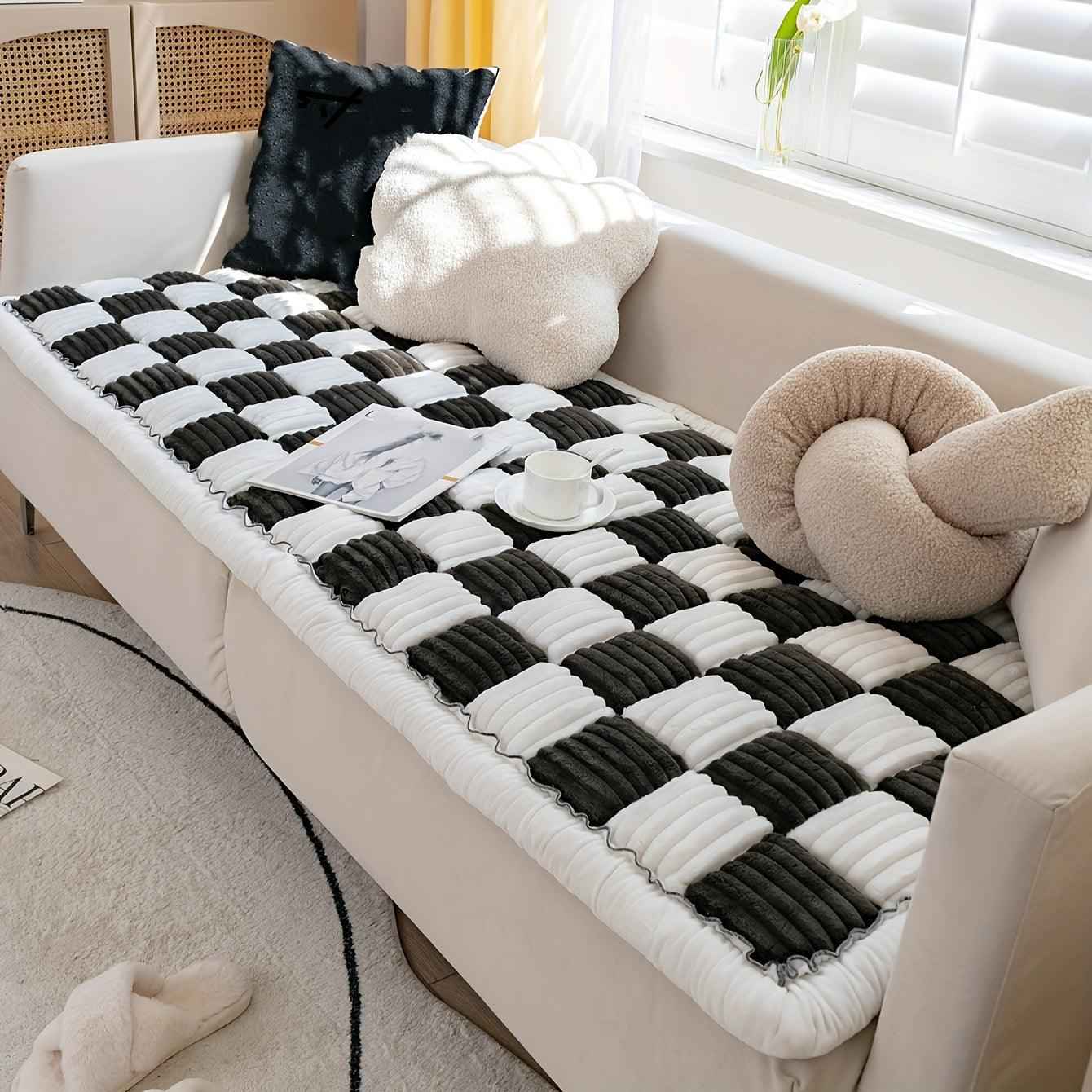 Modular Sofa Cover – Nordic Style Winter Plush Cushion Slipcover