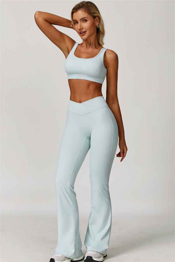 The Lavish Sports Bra Flared Leggings 2-Piece Set