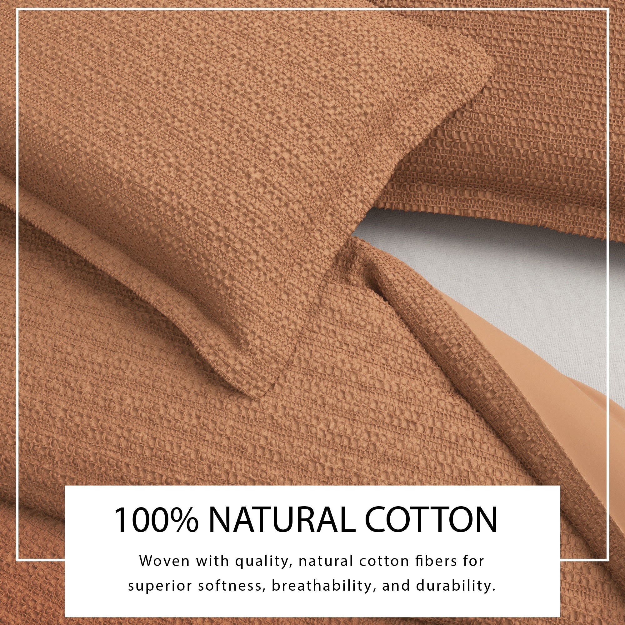 100% Cotton Honeycomb Waffle Duvet Set - Mattea Collection