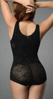Black floral mesh body shaper by Forever-Foxy for a sleek, flattering silhouette