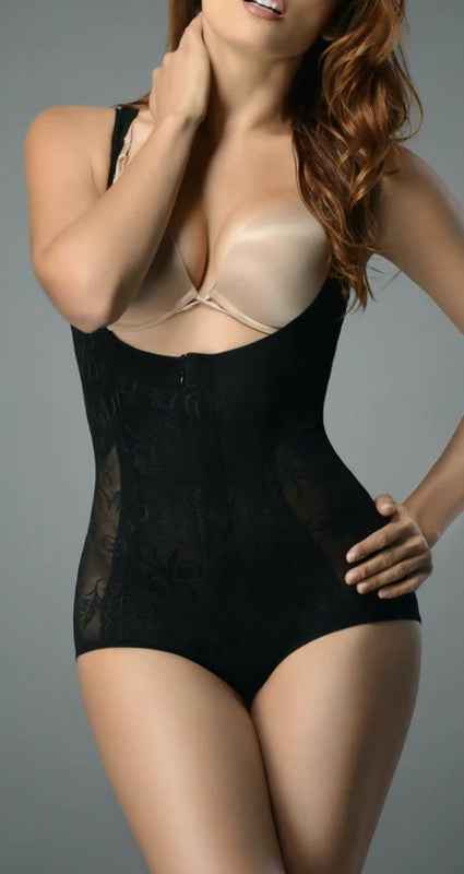 Plus Intimates Floral Mesh Body Shaper by Forever-Foxy for a smooth and flattering silhouette