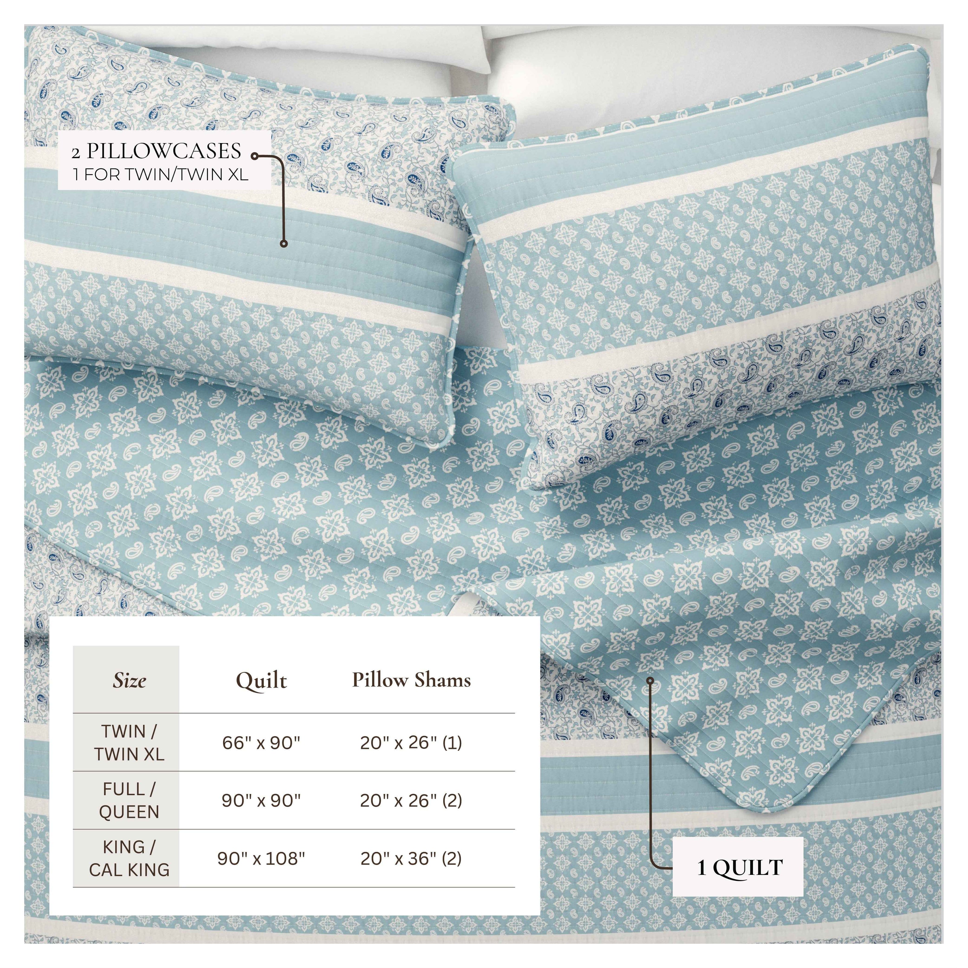 3-Piece Stripe Quilt - Kadi Collection