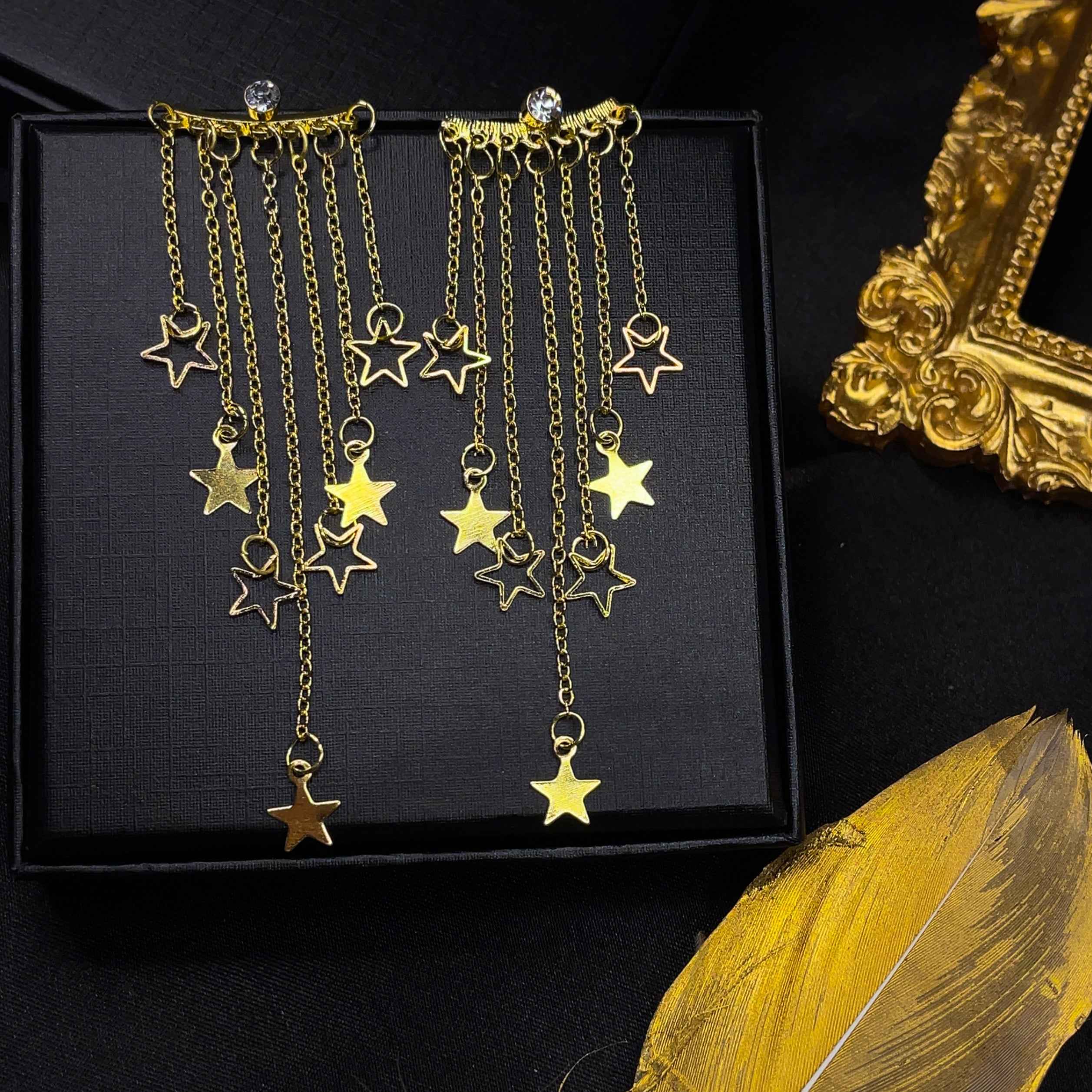 Meteor Stars Tassel Earrings