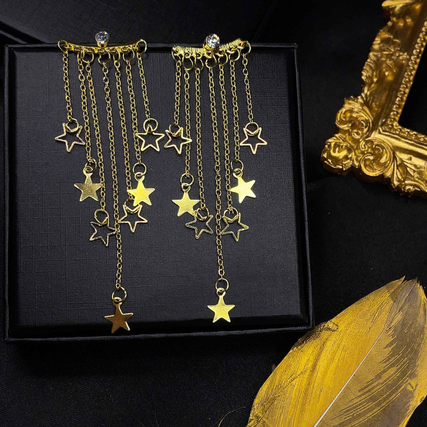 Meteor Stars Tassel Earrings