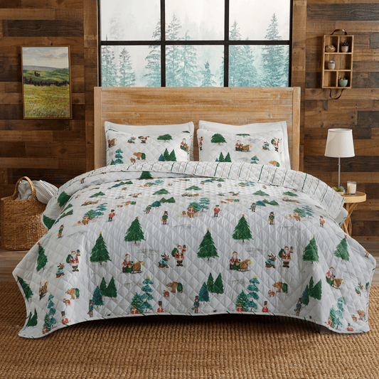 3 Piece Christmas Quilt - Mittens Collection