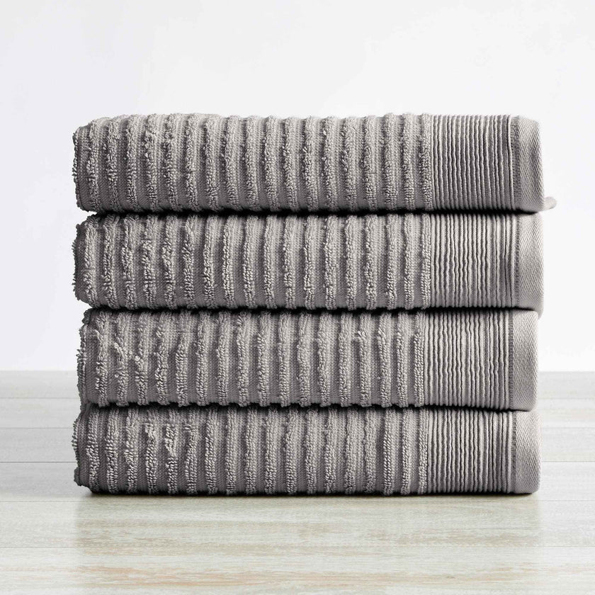 4 Pack Ribbed Hand Towels - Rori Collection