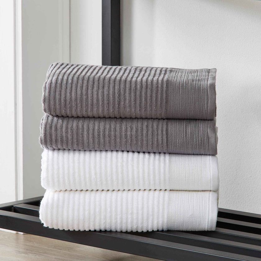 4 Pack Ribbed Hand Towels - Rori Collection