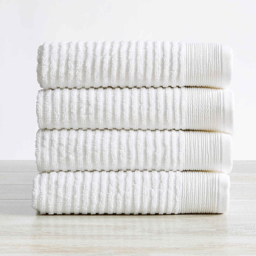 4 Pack Ribbed Hand Towels - Rori Collection