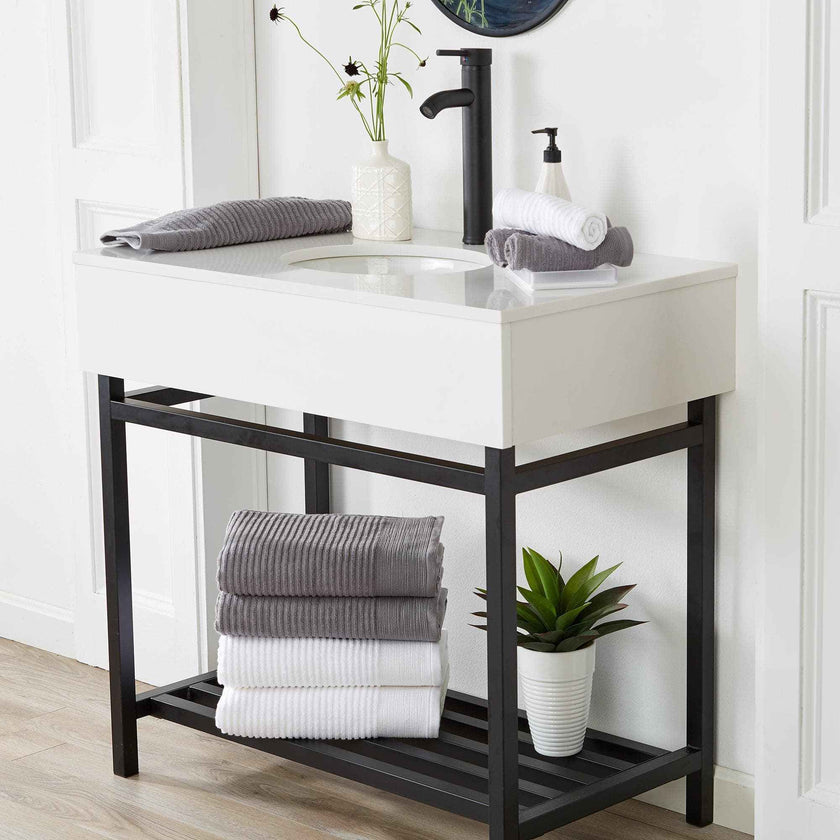 4 Pack Ribbed Hand Towels - Rori Collection