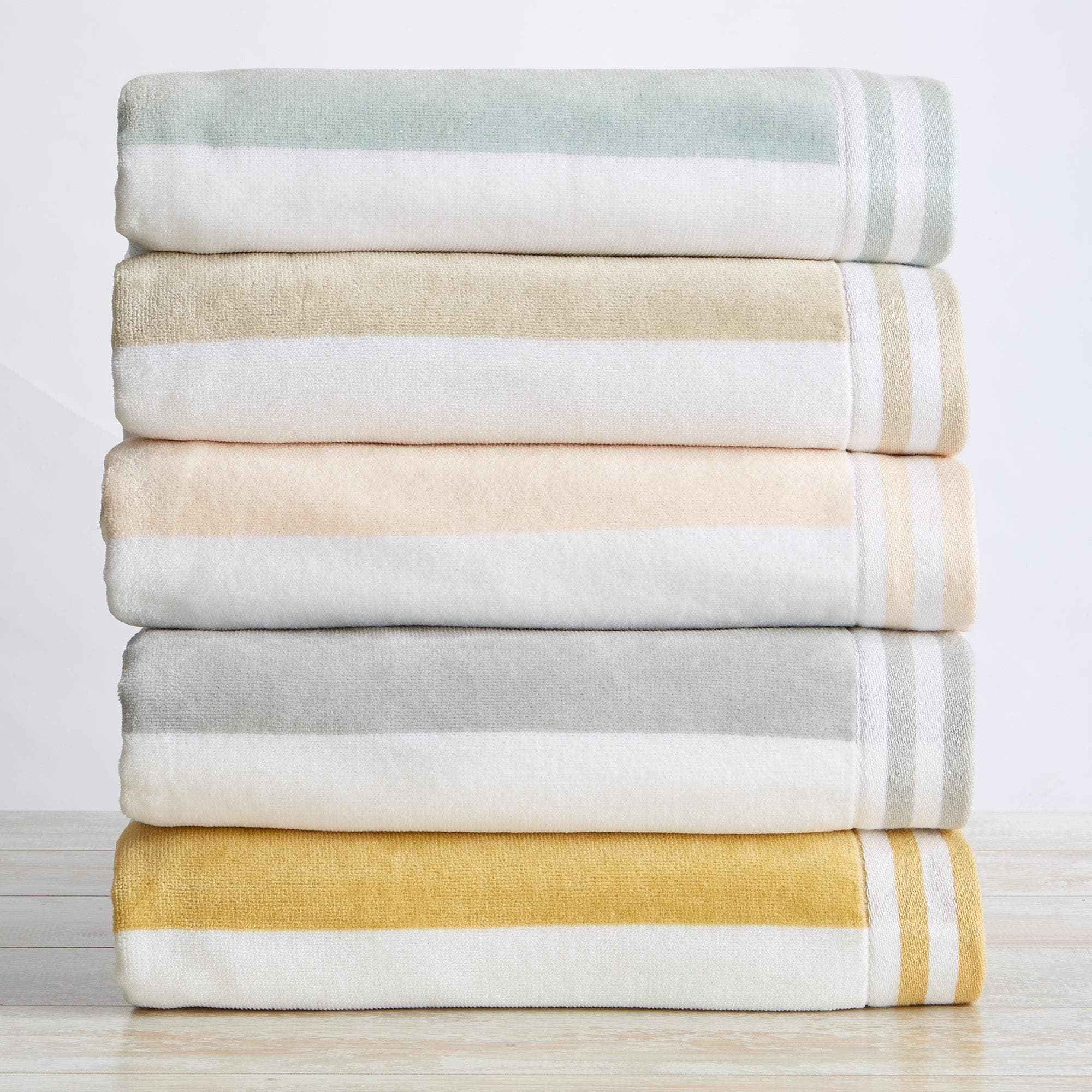 4 Pack Striped Cabana Beach Towel - Edgartown Collection