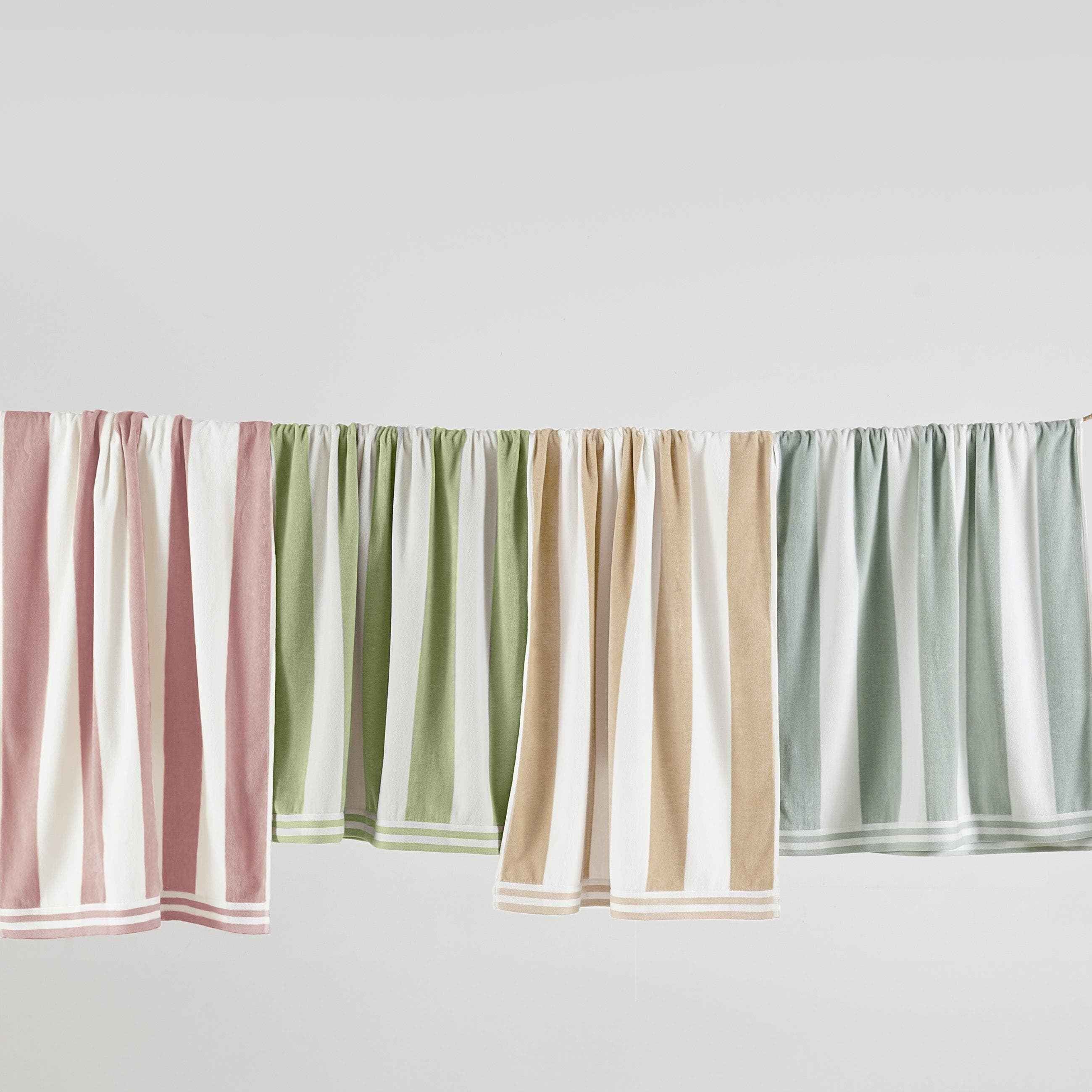 4 Pack Striped Cabana Beach Towel - Edgartown Collection