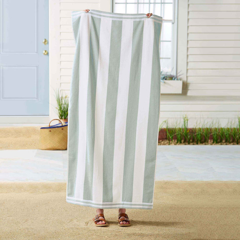 4 Pack Striped Cabana Beach Towel - Edgartown Collection