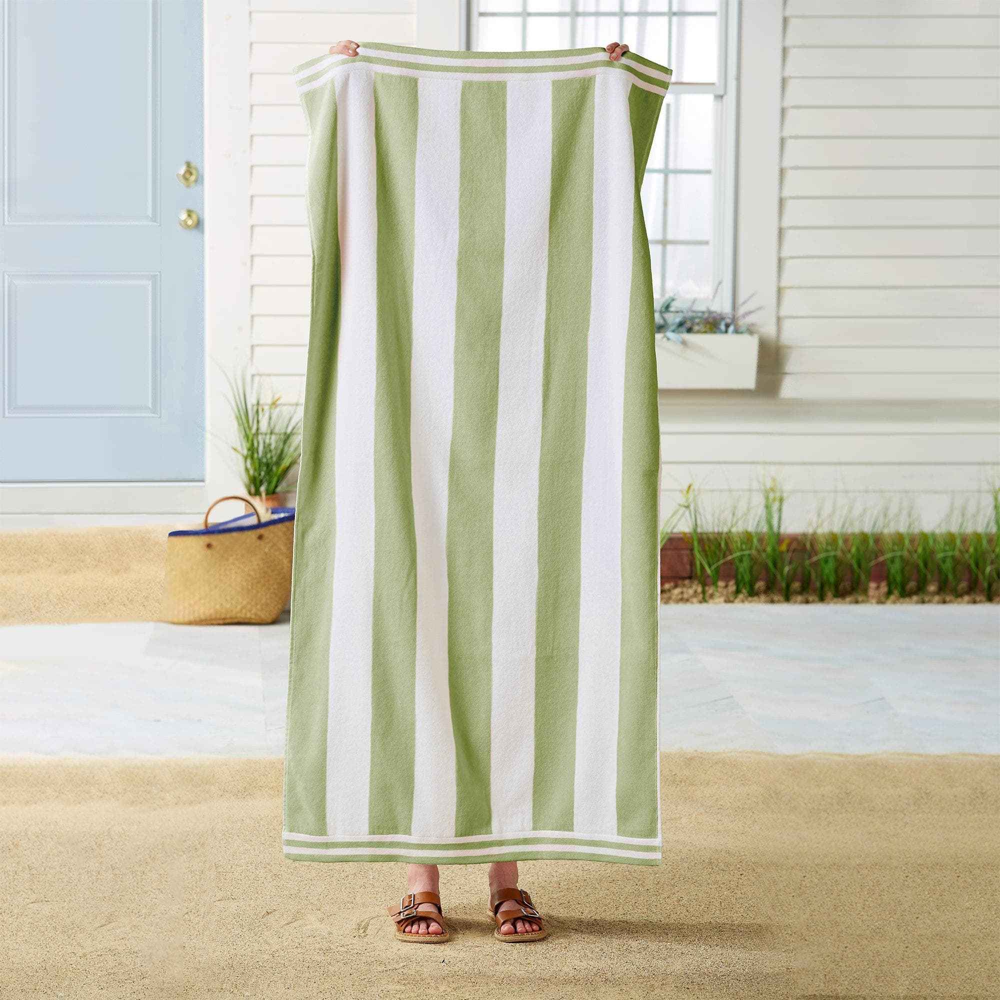 4 Pack Striped Cabana Beach Towel - Edgartown Collection