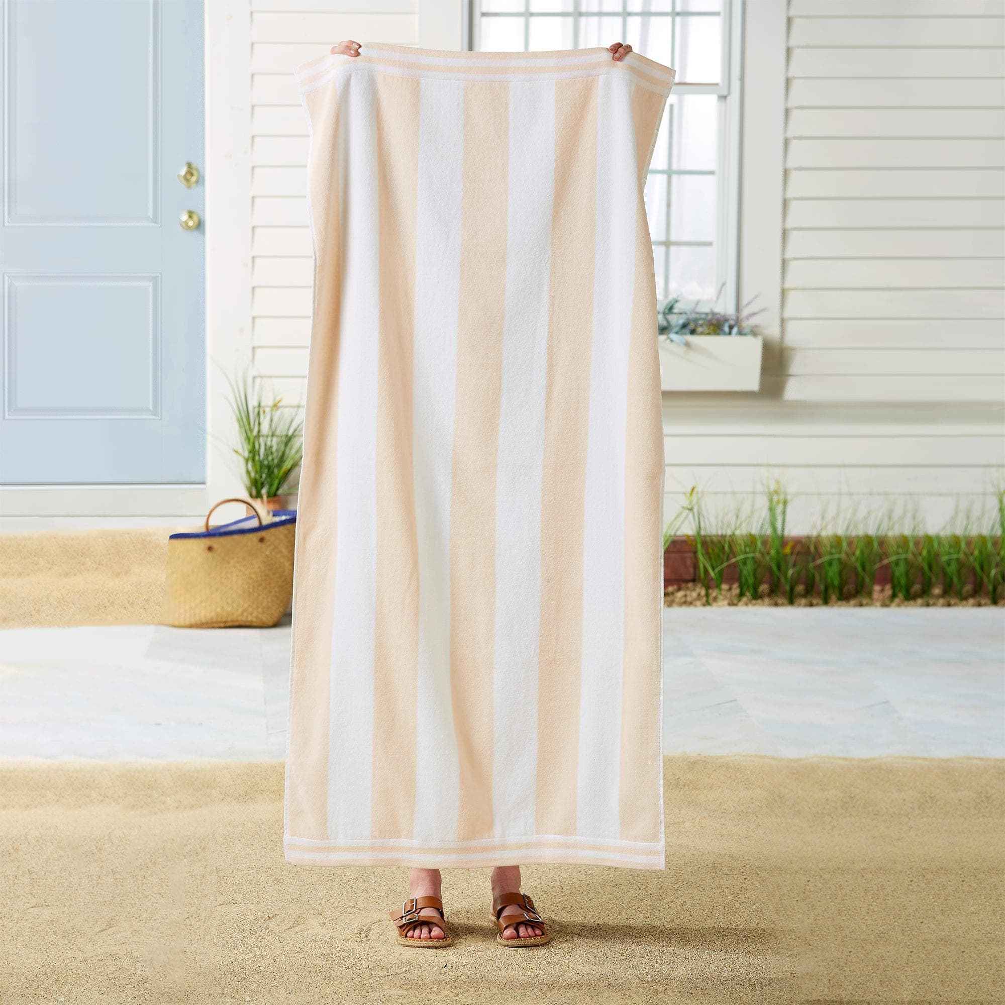 4 Pack Striped Cabana Beach Towel - Edgartown Collection