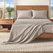 4 Piece Heathered Solid Cotton Blend Flannel Sheet Set - Anders Collection