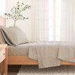 4 Piece Heathered Solid Cotton Blend Flannel Sheet Set - Anders Collection