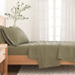 4 Piece Heathered Solid Cotton Blend Flannel Sheet Set - Anders Collection