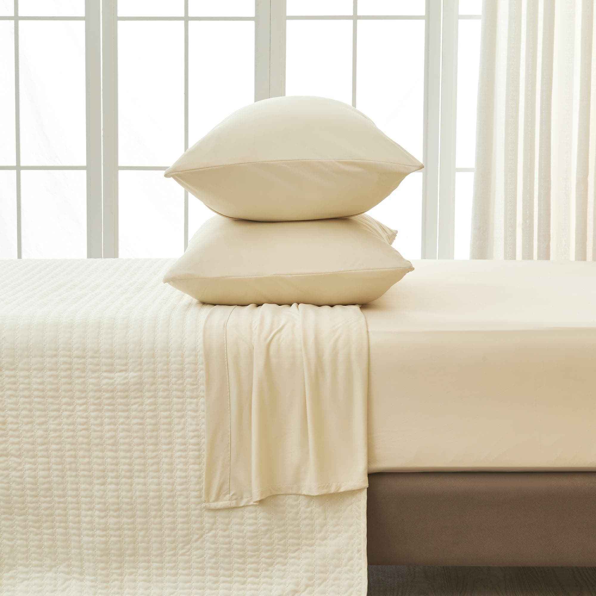 4-Piece Interlock Microfiber Sheet Set - Mackenna Collection