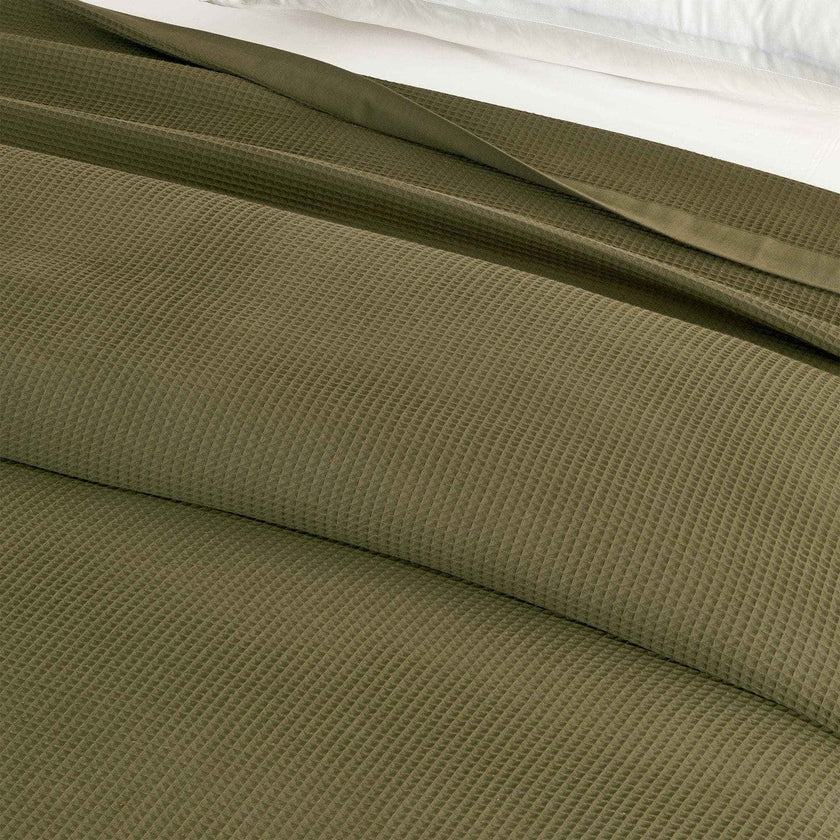 100% Cotton Small Waffle Weave Blanket - Hazel Collection