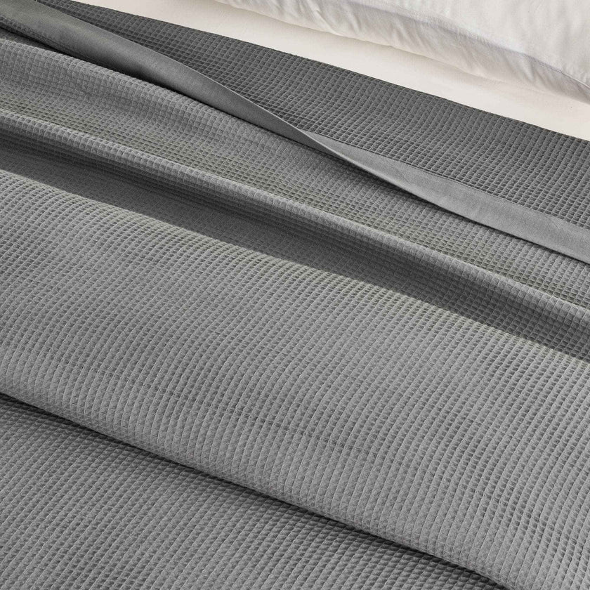 100% Cotton Small Waffle Weave Blanket - Hazel Collection