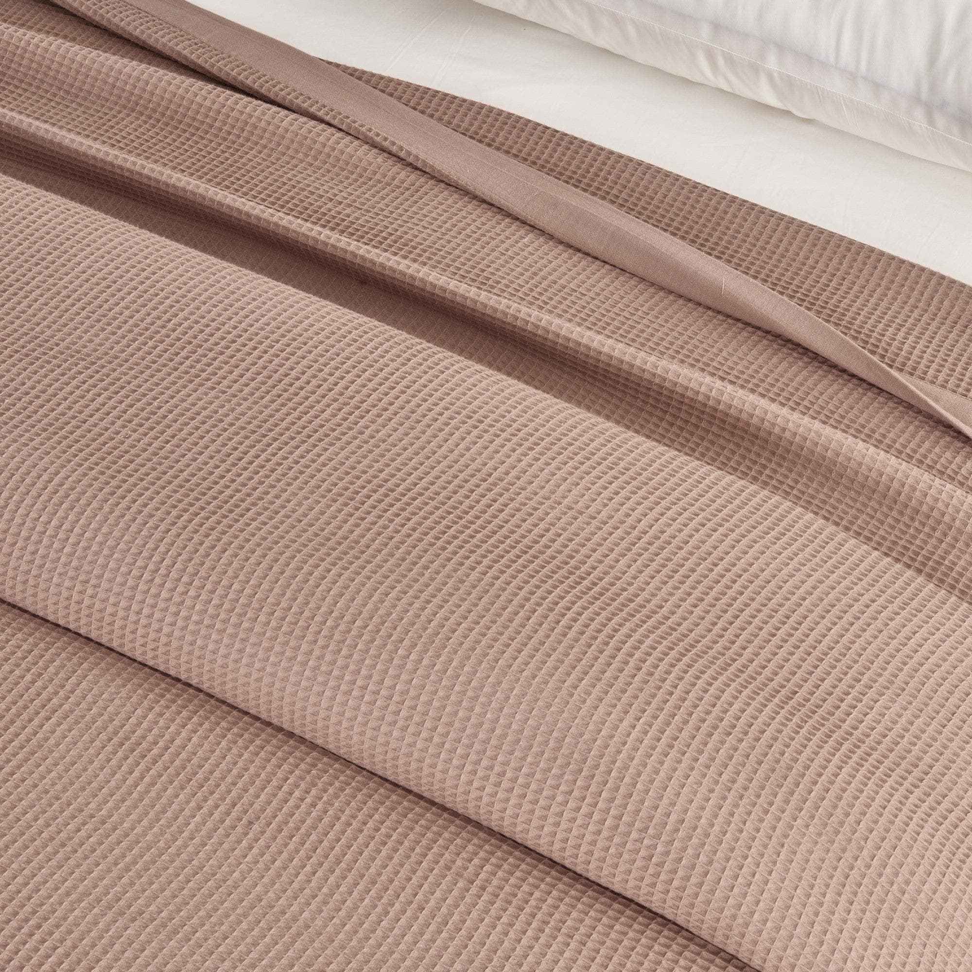 100% Cotton Small Waffle Weave Blanket - Hazel Collection