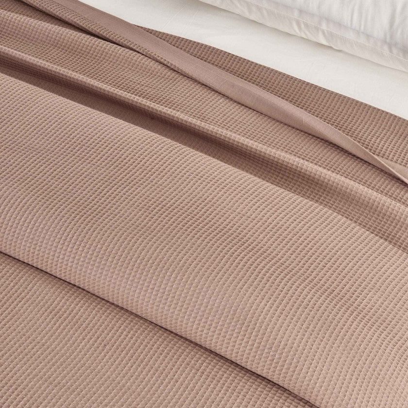 100% Cotton Small Waffle Weave Blanket - Hazel Collection