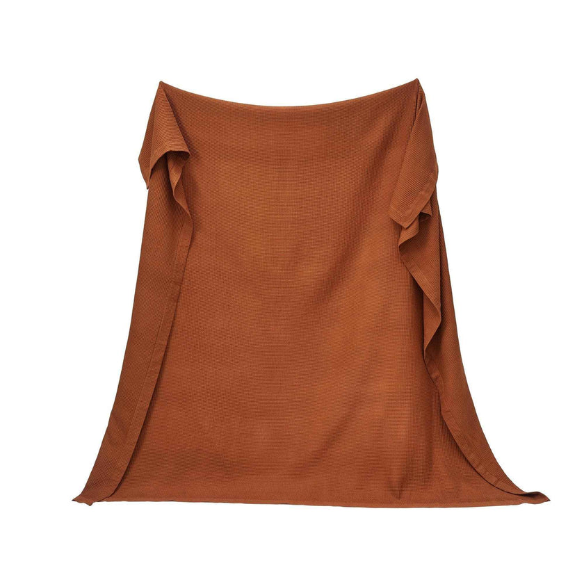100% Cotton Small Waffle Weave Blanket - Hazel Collection