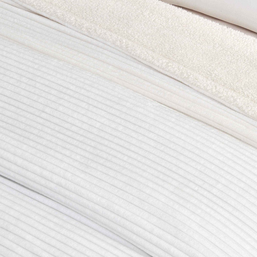 Ribbed Sherpa Throw Blanket - Corduroy Collection