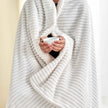 Ribbed Sherpa Throw Blanket - Corduroy Collection