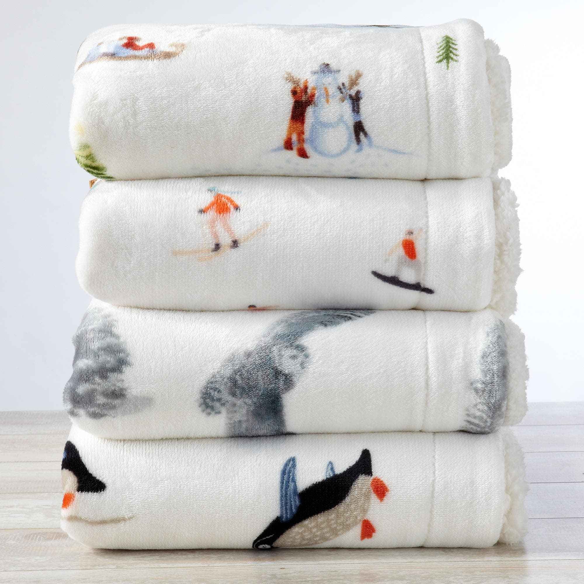 Sherpa Throw Blanket - Hudson Collection