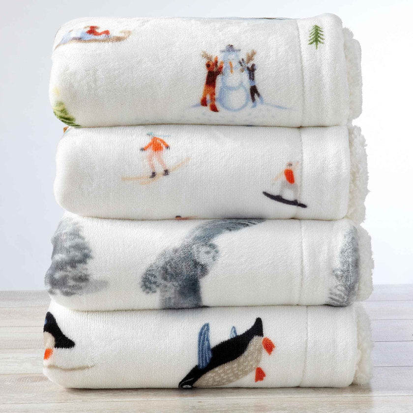 Sherpa Throw Blanket - Hudson Collection