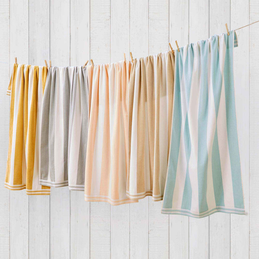 Oversized Striped Cabana Beach Towel - Edgartown Collection