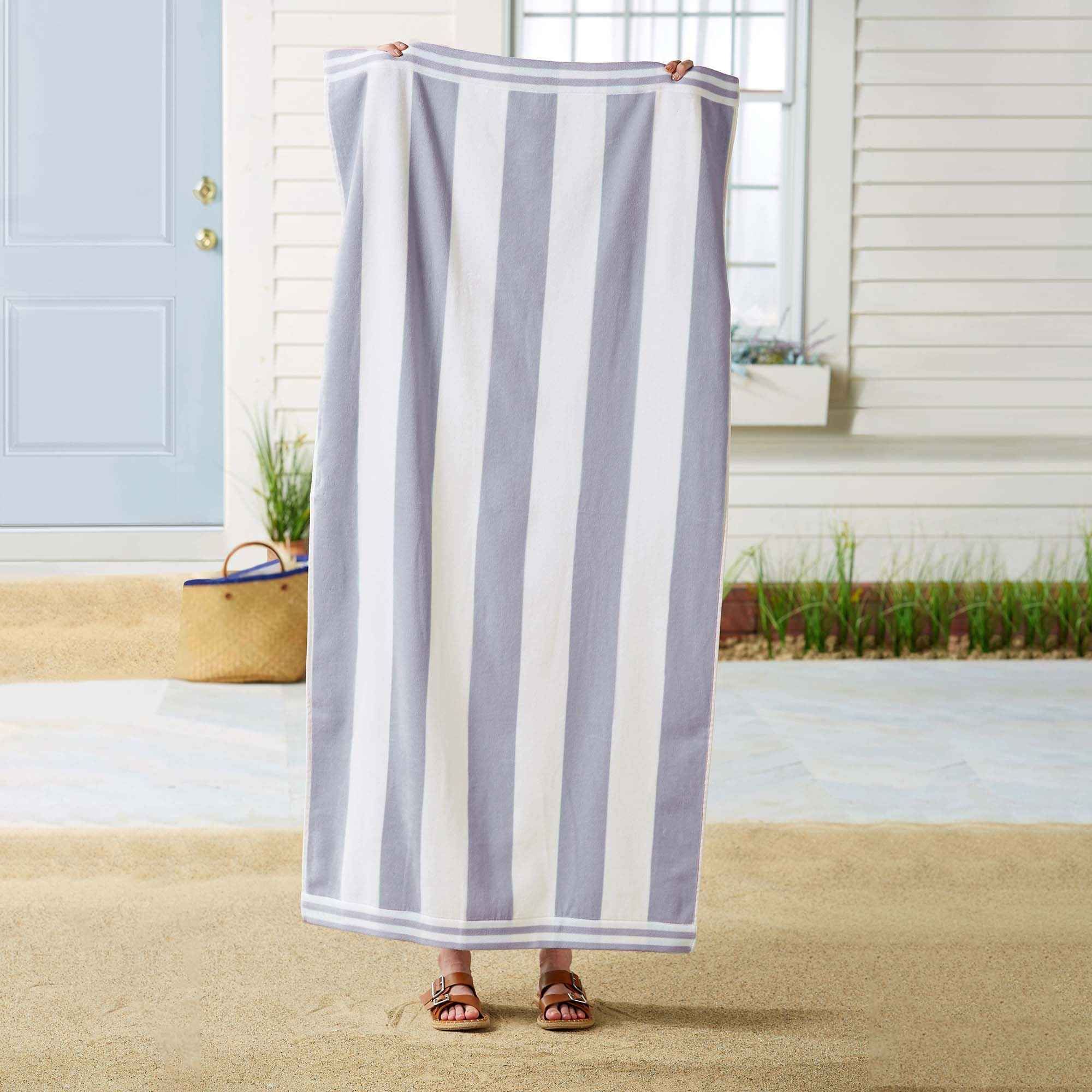 Oversized Striped Cabana Beach Towel - Edgartown Collection