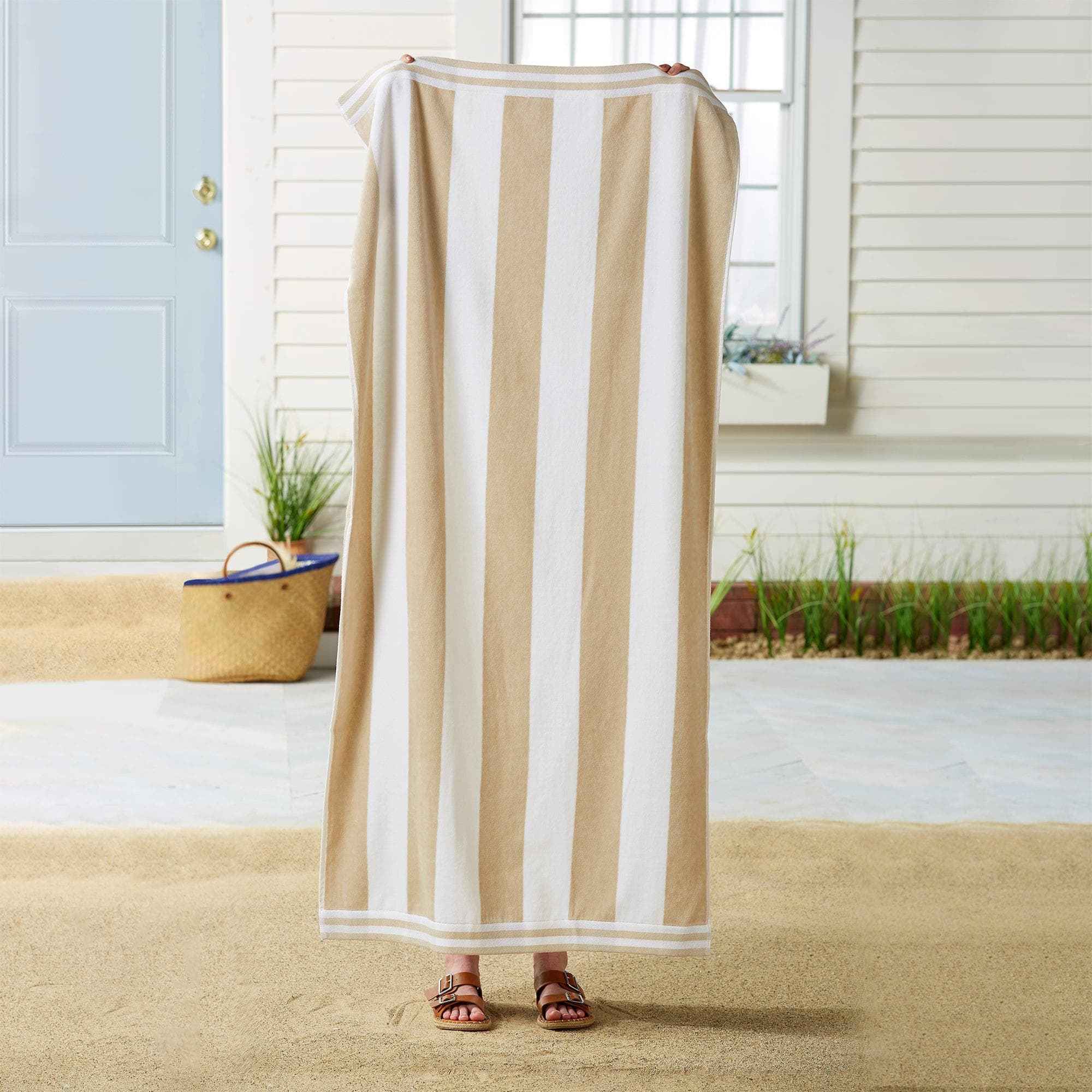 Oversized Striped Cabana Beach Towel - Edgartown Collection